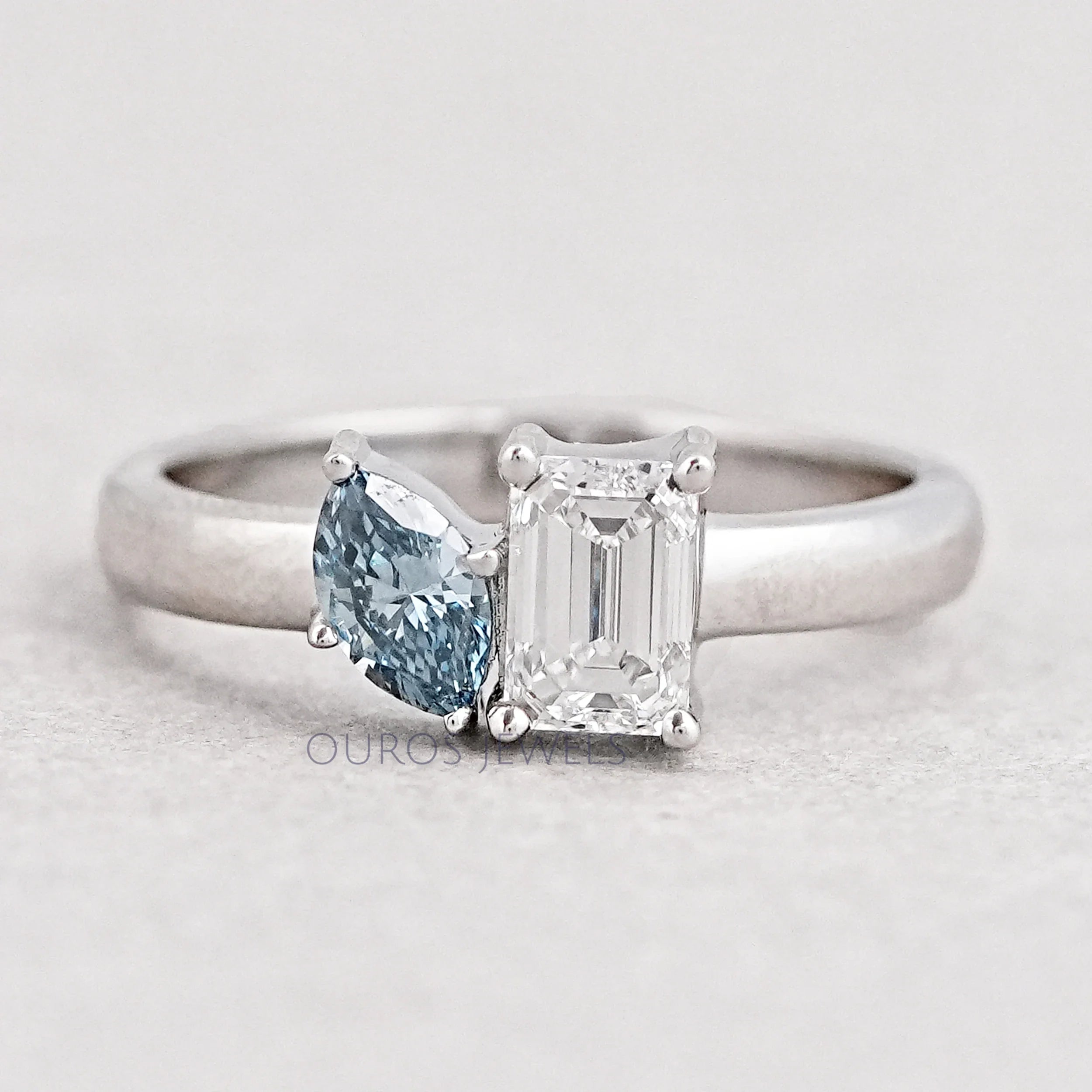 Two Stone Emerald Toi Et Moi Ring