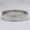 Scroll Engraved Wedding Men's Bands