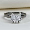 Antique Shape Cat Cut Lab Diamond Solitaire Ring