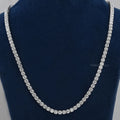 Round Cut Lab Diamond Tennis Necklace For Men's