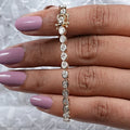 Bezel Set Oval Cut Lab Grown Diamond Tennis Bracelet