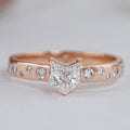 Cat Cut Lab Diamond Engagement Ring