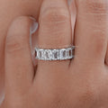 Seven Stone Criss Cut Wedding Band