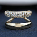 Gold Double Domed Open Cuff Ring