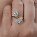 Pear Lab Diamond Toi Et Moi Engagement Ring
