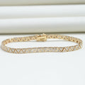 Triangle Cut Bezel Set Tennis Bracelet