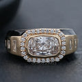 Radiant Lab Diamond Halo Men's Wedding Band