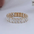 Radiant Cut Lab Grown Diamond  Eternity Wedding Band