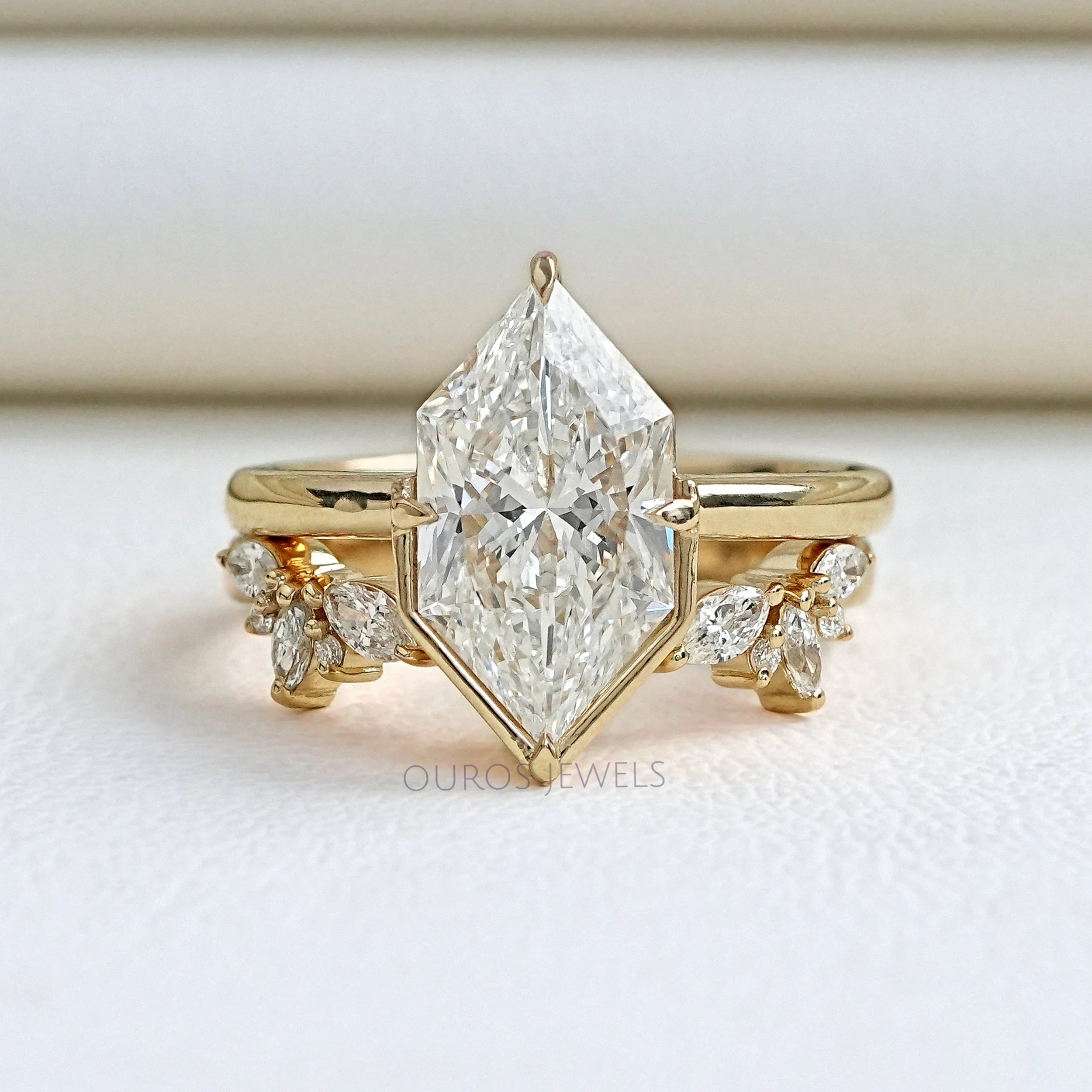Dutch Marquise Shape Lab Diamond Ring Set