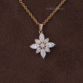 Marquise Cut Bezel Set Cluster Diamond Pendant