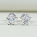 Bezel Set Star Cut Lab Diamond Stud