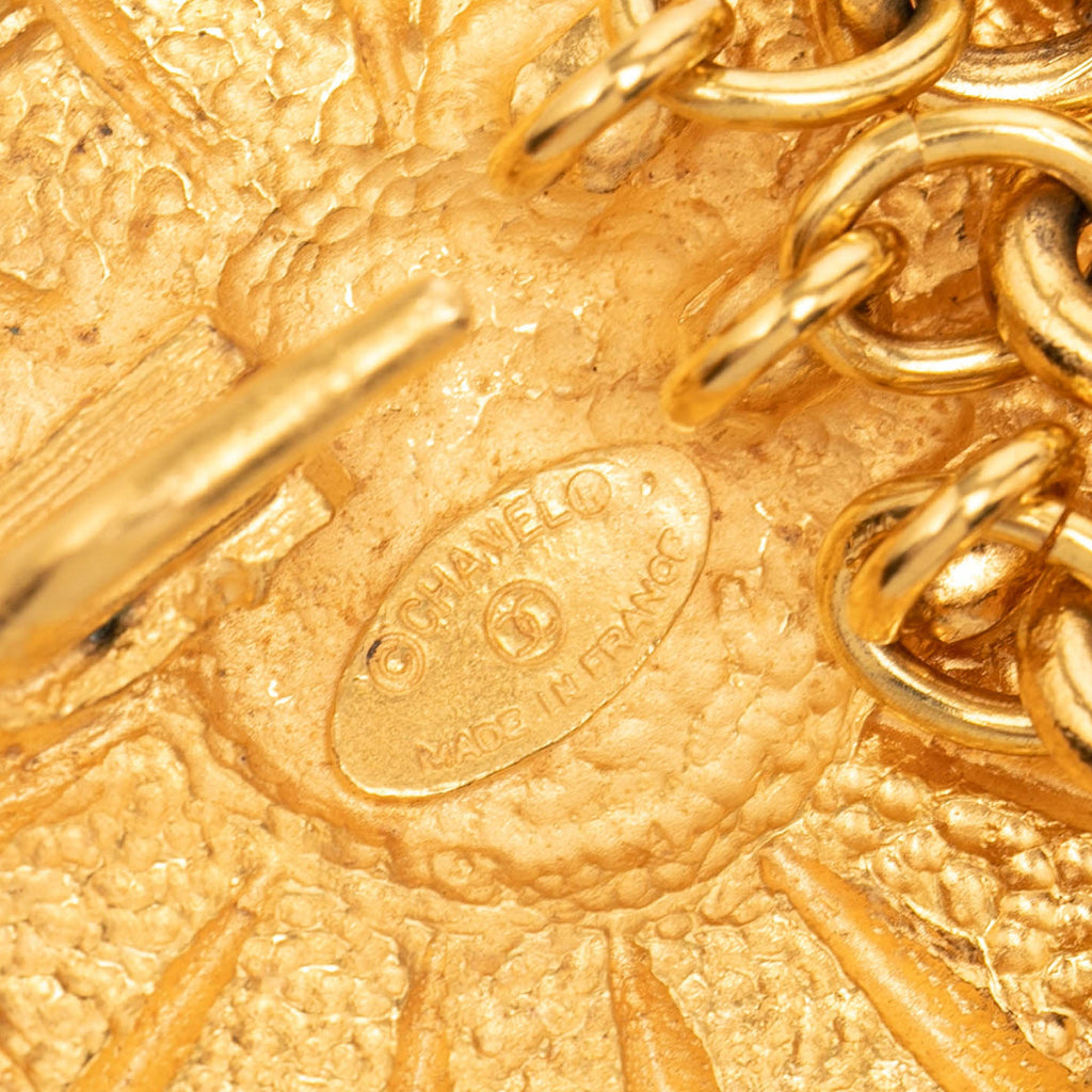 CC Gold Plated Sun Medallion Triple Chain Belt