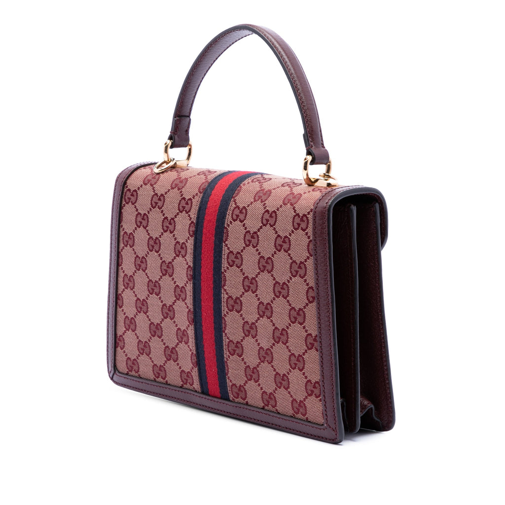 Small GG Canvas Web Ophidia Top Handle Flap