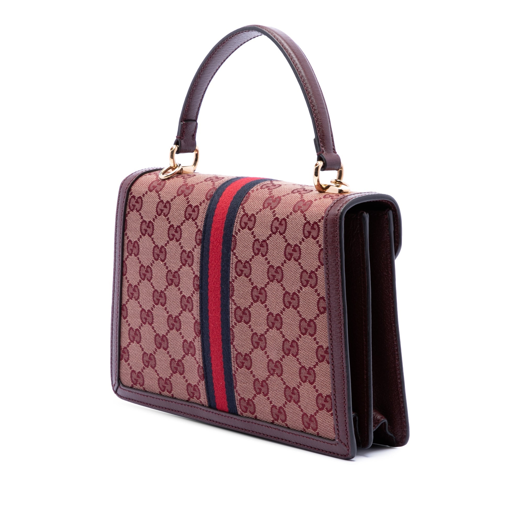 Small GG Canvas Web Ophidia Top Handle Flap