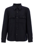 Tom Ford Double-Sided Wool and Silk Overshirt — Black