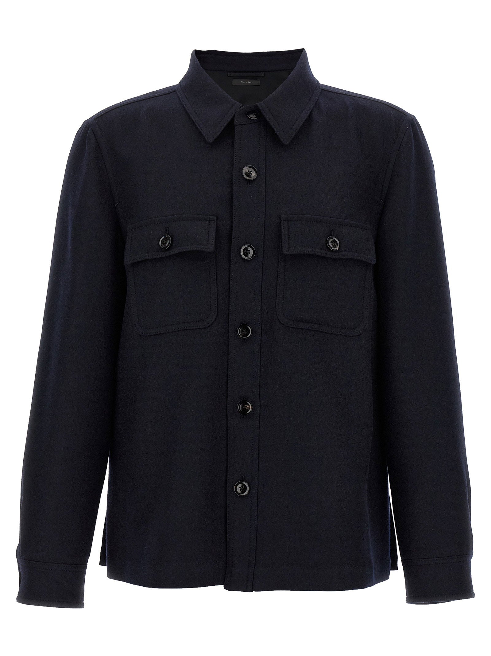 Tom Ford Double-Sided Wool and Silk Overshirt — Black