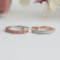 Fancy Color Round Cut Lab Diamond Hoop Earrings