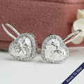 Heart Cut Lab Grown Diamond  Dangle  Earrings