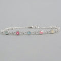 Color Diamond Halo Link Bracelet