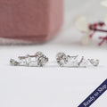 Olive Multi Shape Lab Diamond Drop Earrings