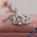 Olive Round Split Shank Accent Diamond Dainty Ring