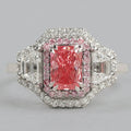 Radiant & Trapezoid Cut Diamond Engagement Ring