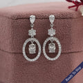 Olive Oval Lab Diamond Drop Earrings