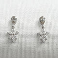 Floral Marquise Shape Drop Earrings
