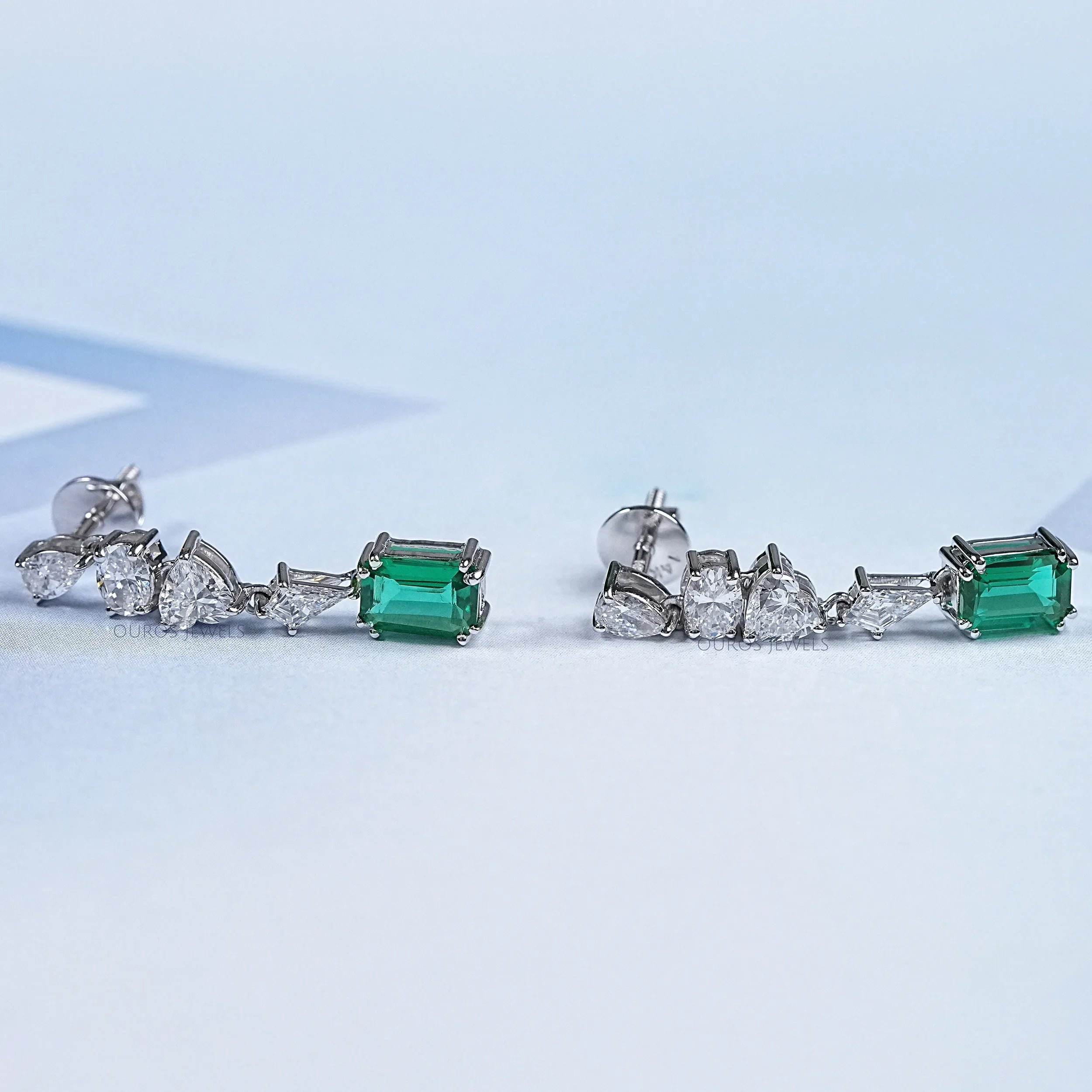 Gemstone Diamond Drop & Dangle Earrings