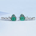 Gemstone  Emerald  Multi  Shape  Drop Earrings