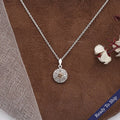 Brown Round Diamond Double Halo Pendant