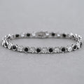 Alternative Bezel Set Round Cut Black Diamond Bracelet