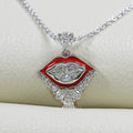 Antique Lip Cut Lab Grown Diamond Cluster Pendant