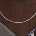 Round Lab Diamond Tennis Necklace