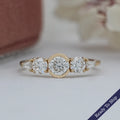 Five Stone Round And Tapered Baguette Cut Engagement Ring