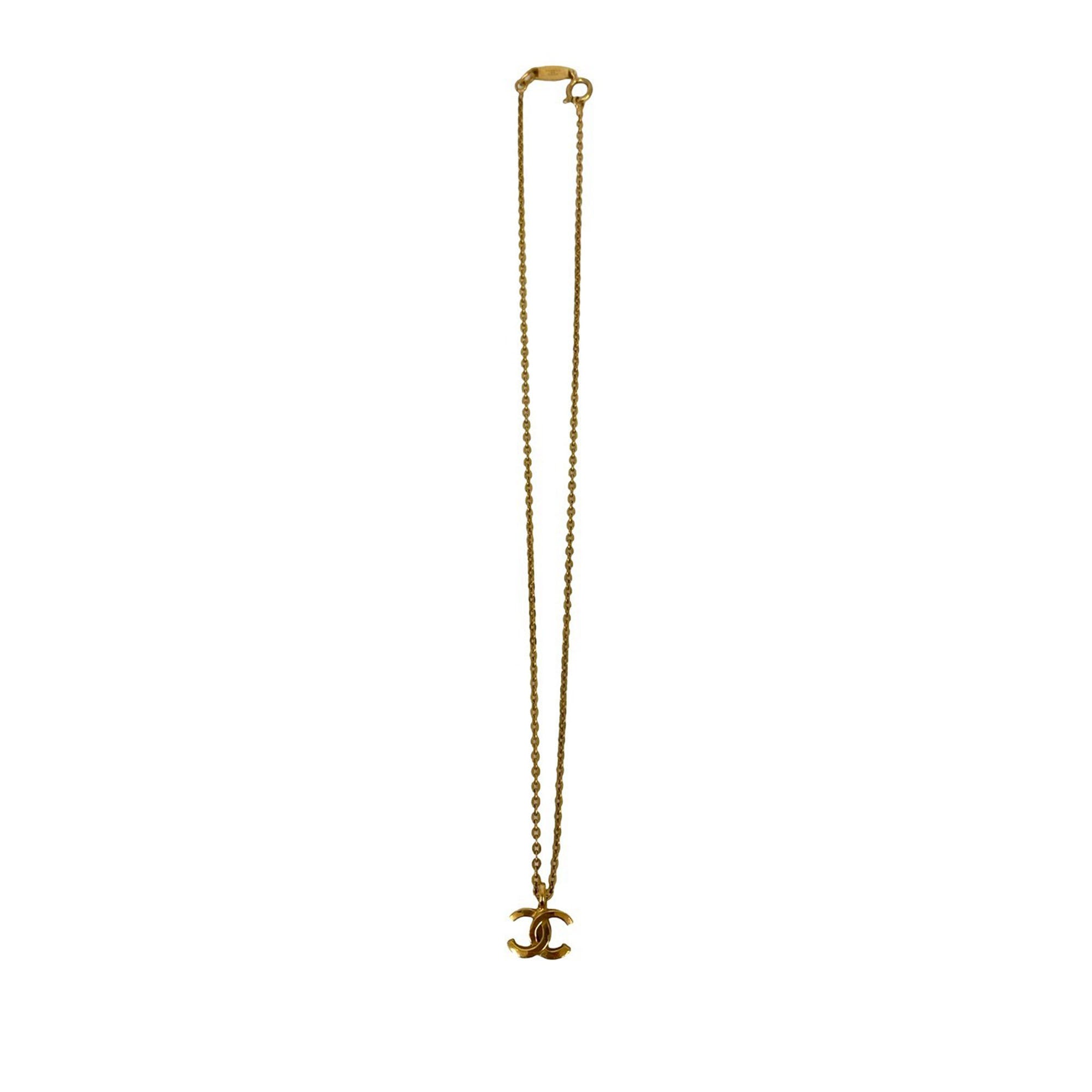 CC Gold Plated Pendant Chain Necklace
