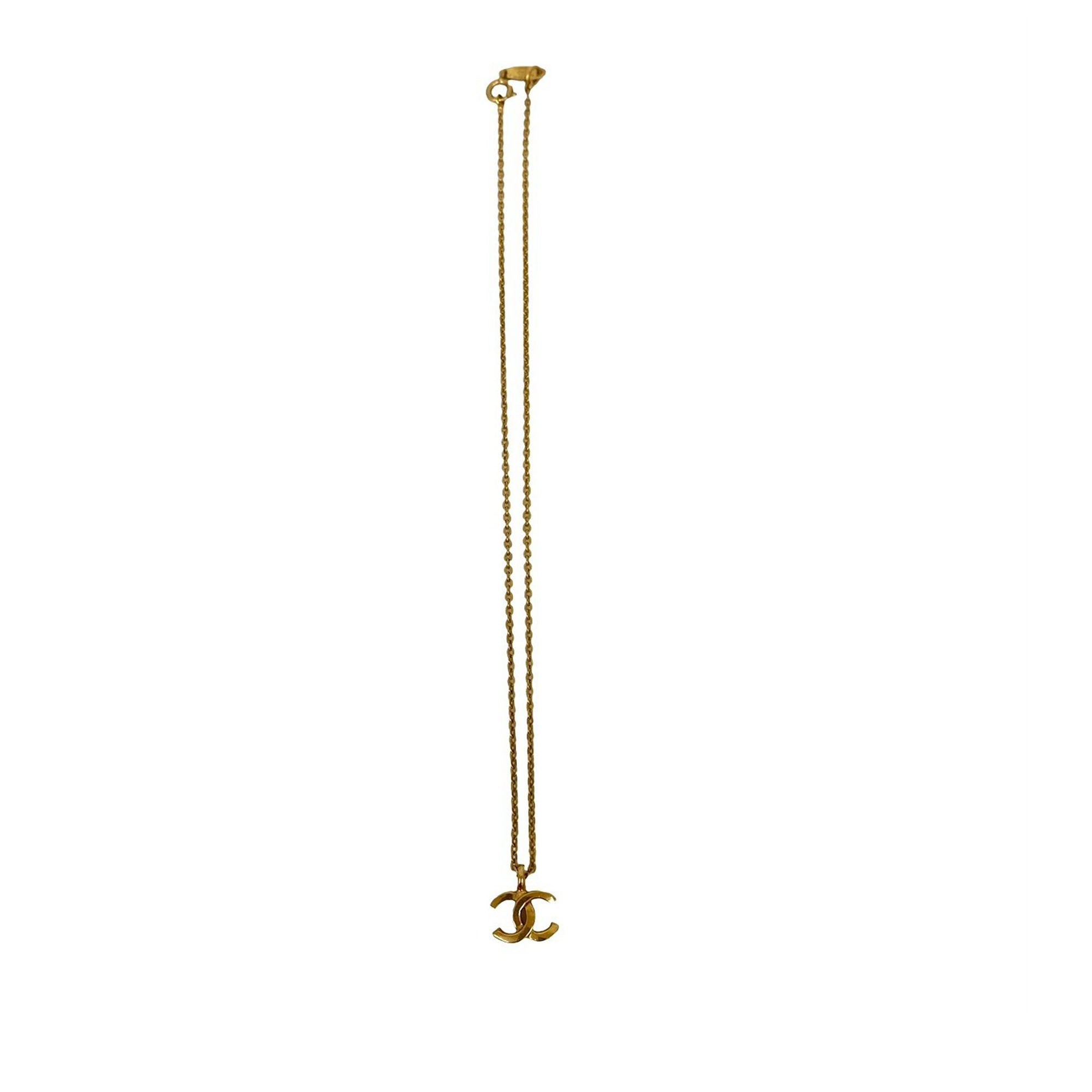 CC Gold Plated Pendant Chain Necklace
