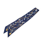 Les Cles a Pois Silk Twilly Scarf
