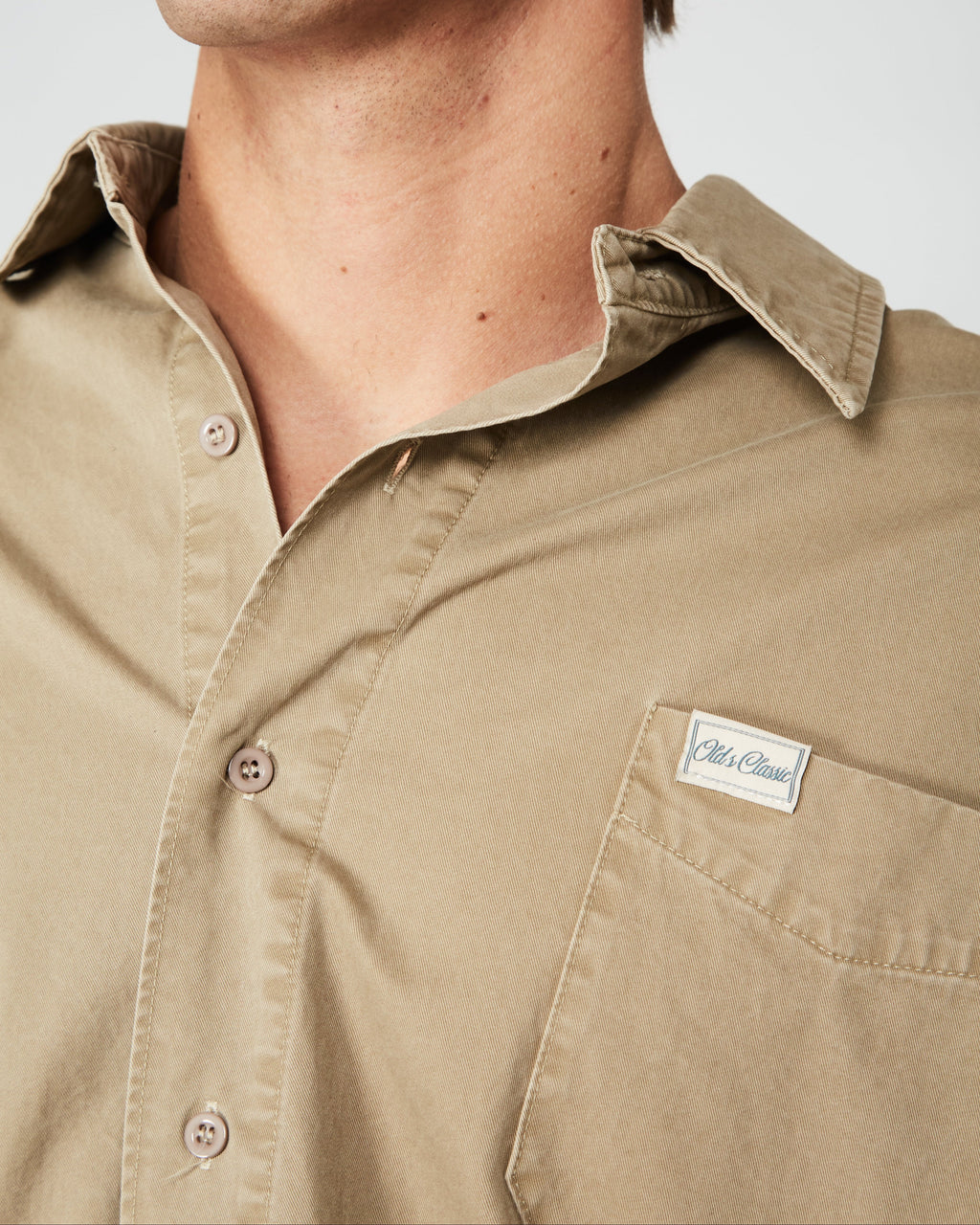Camisa denim verde