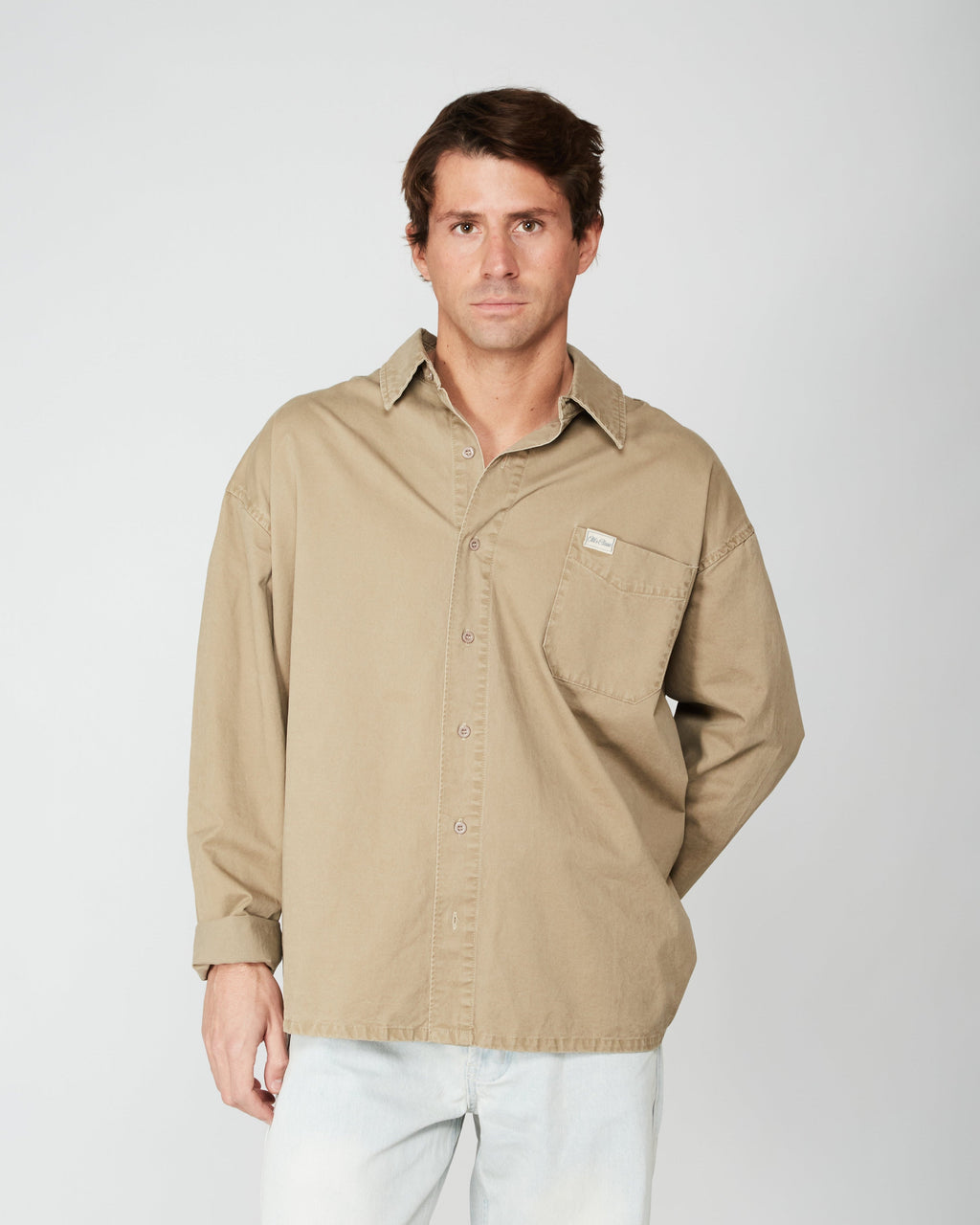 Camisa denim verde