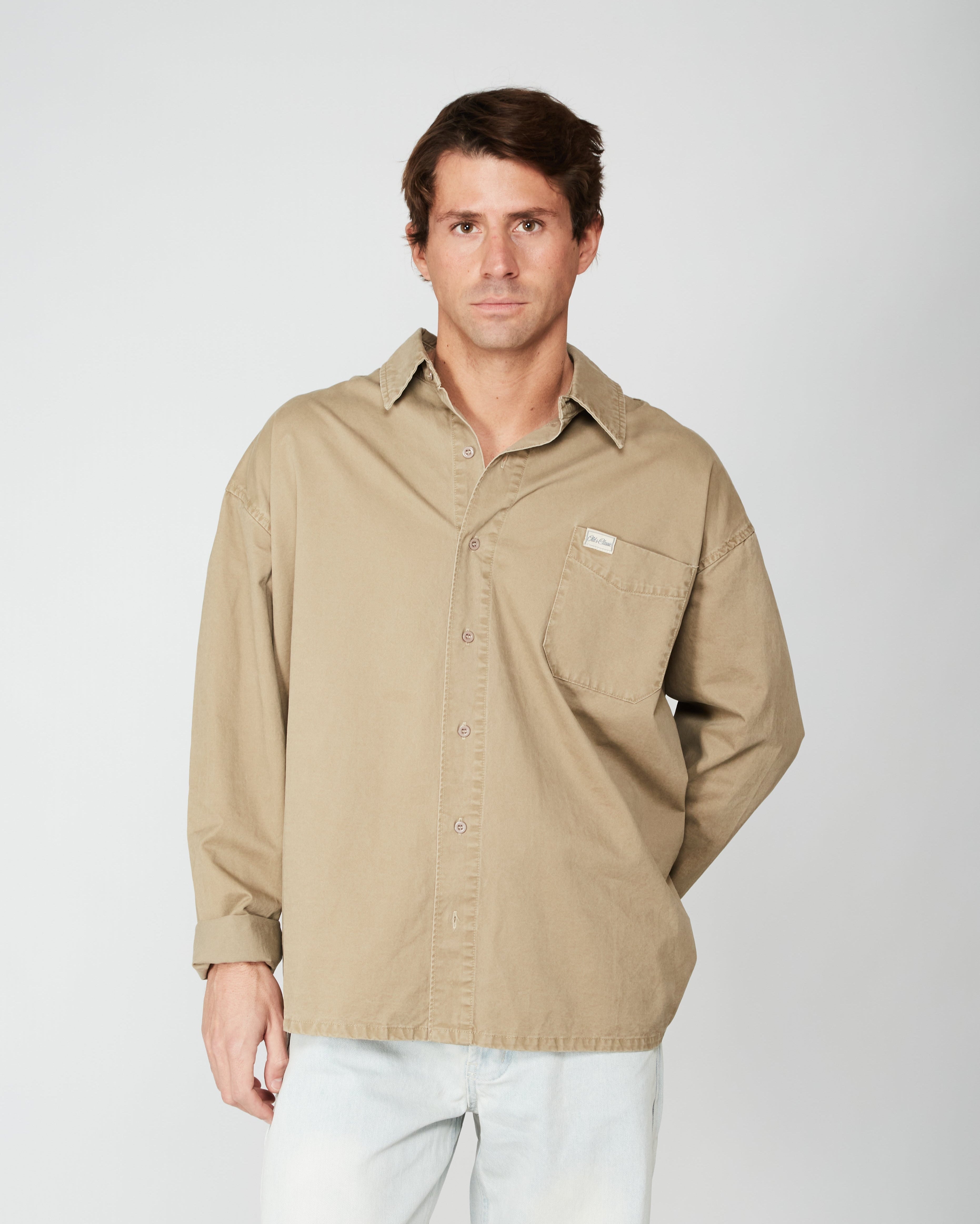 Camisa denim verde