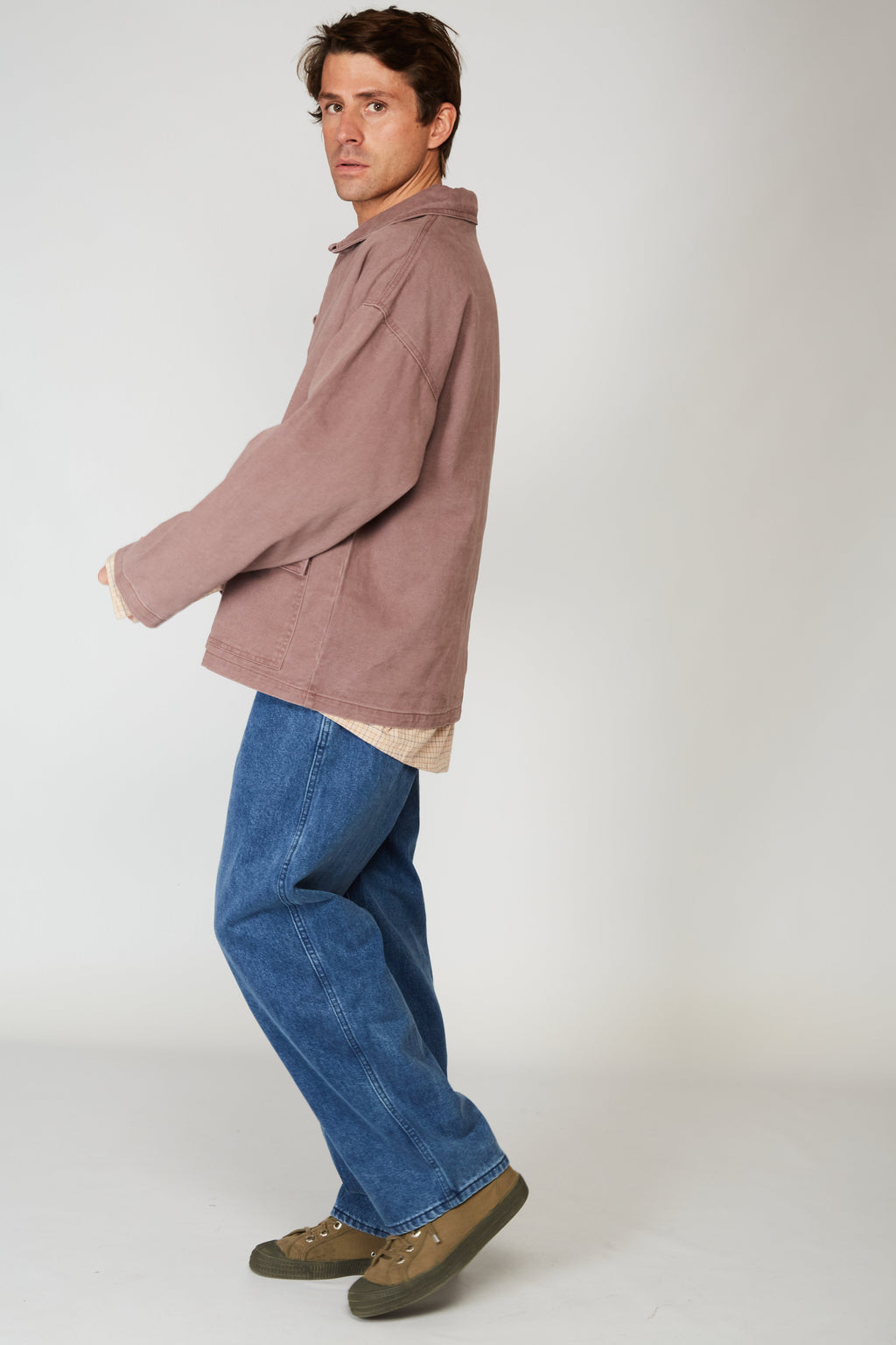 Chaqueta Denim Burdeos