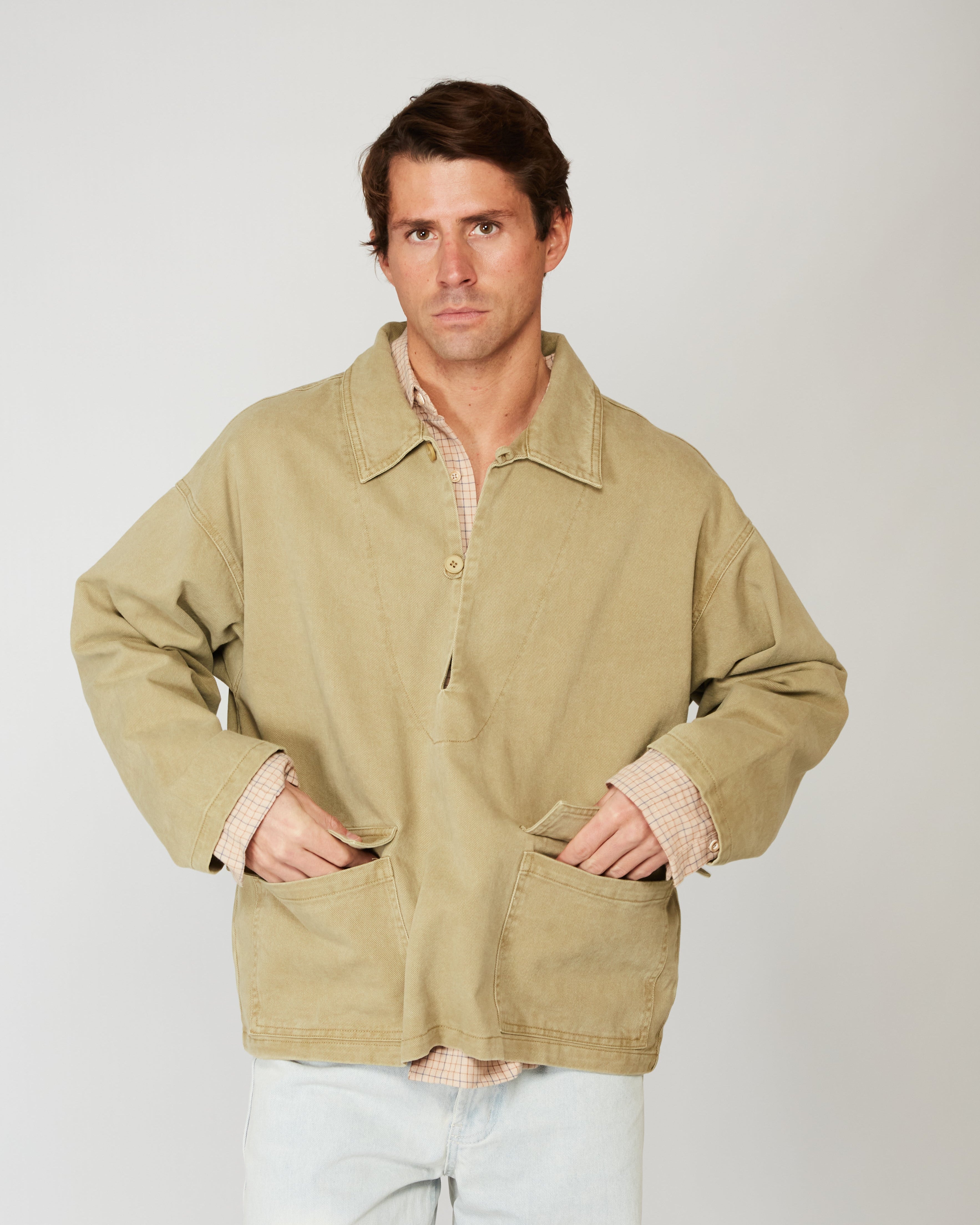Chaqueta Denim Khaki