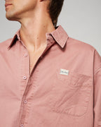 Camisa denim rosácea