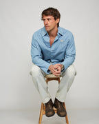 Camisa denim azul