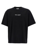 Camiseta de algodón Maison Kitsuné con logotipo bordado — Negra