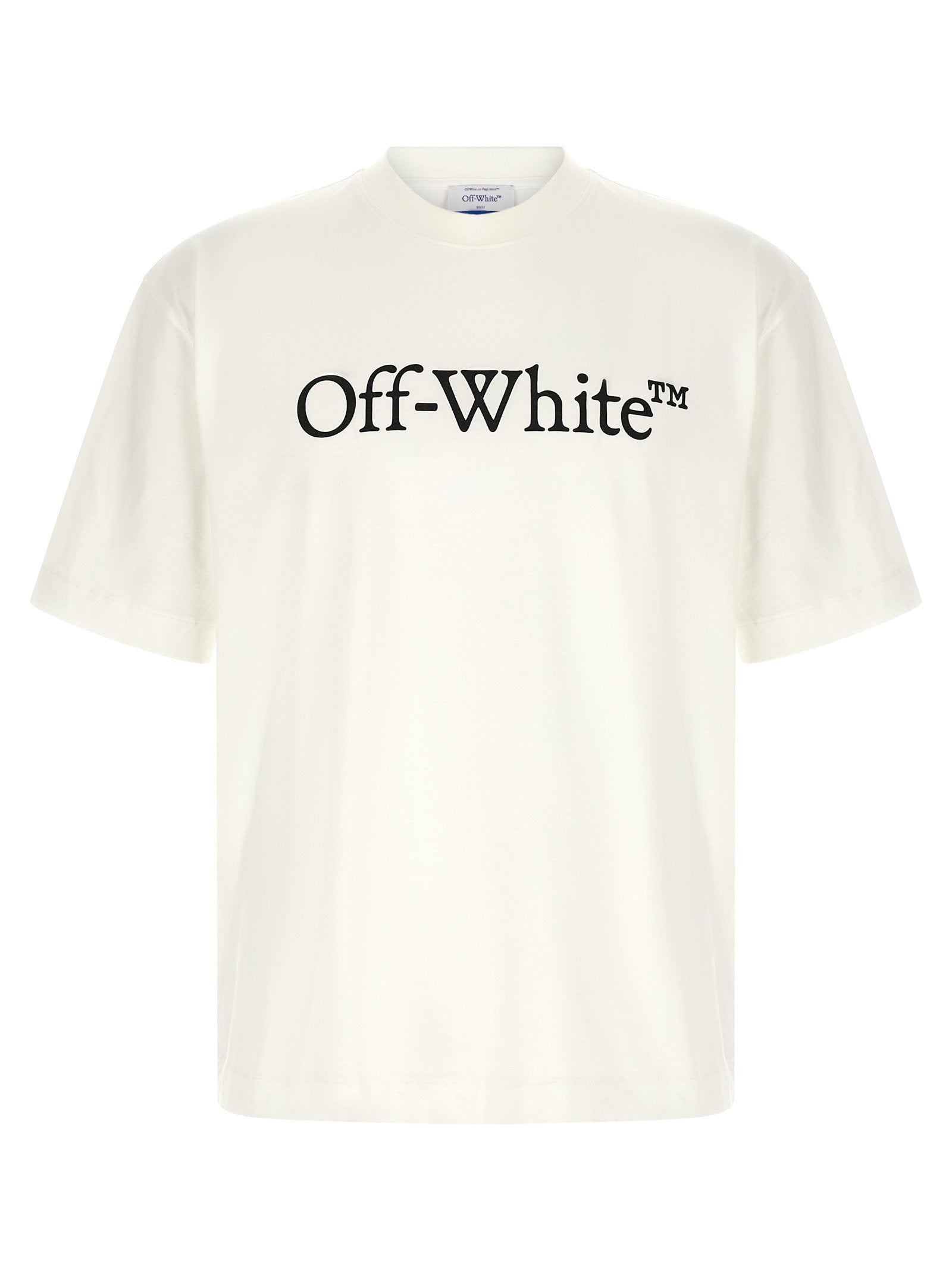 Off White Logo-Print Cotton Jersey T-shirt — white