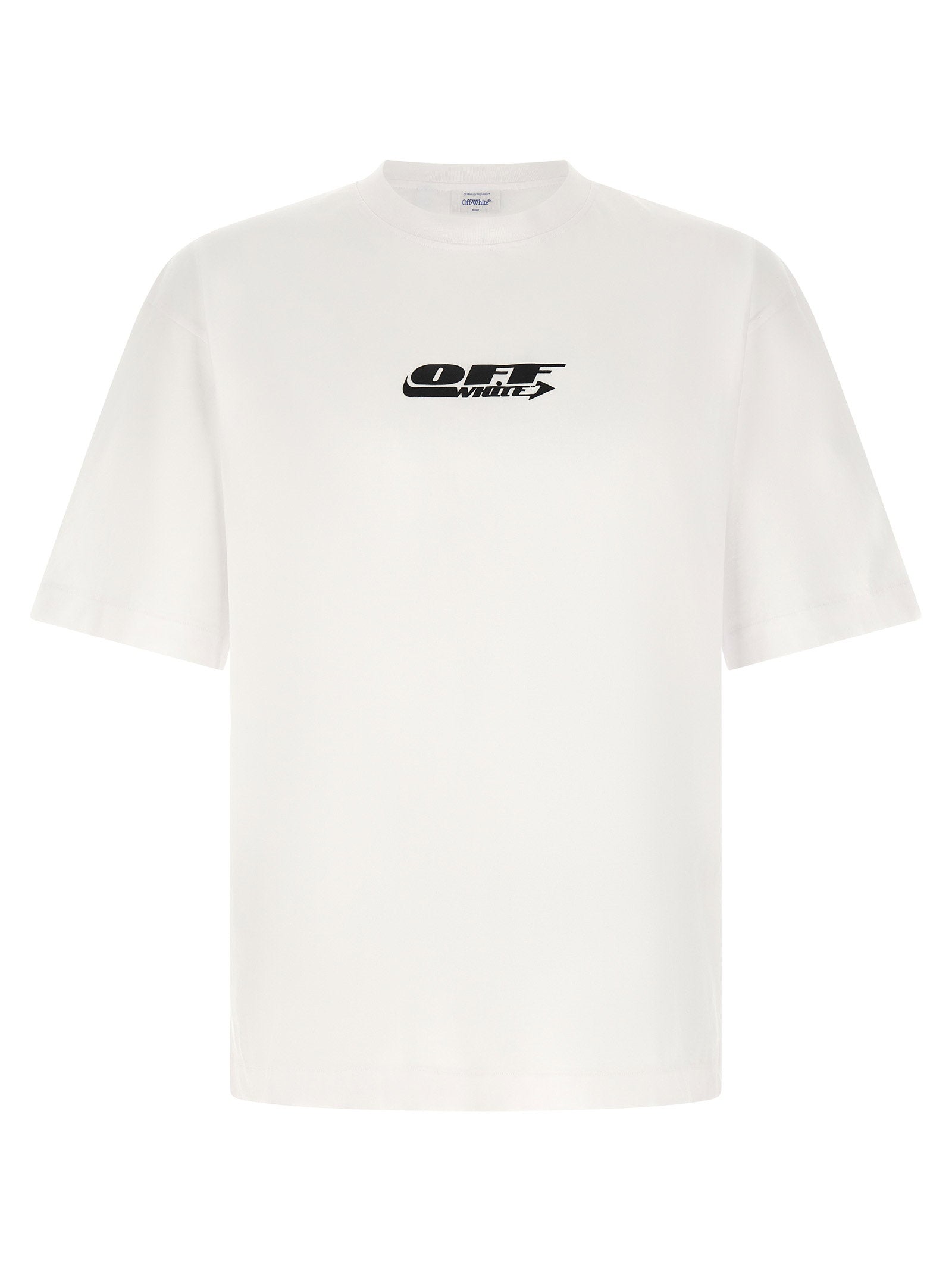 Off White Logo-Print Skate T-Shirt — White
