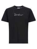 Off White Logo-Embroidered Cotton Jersey T-Shirt — Black