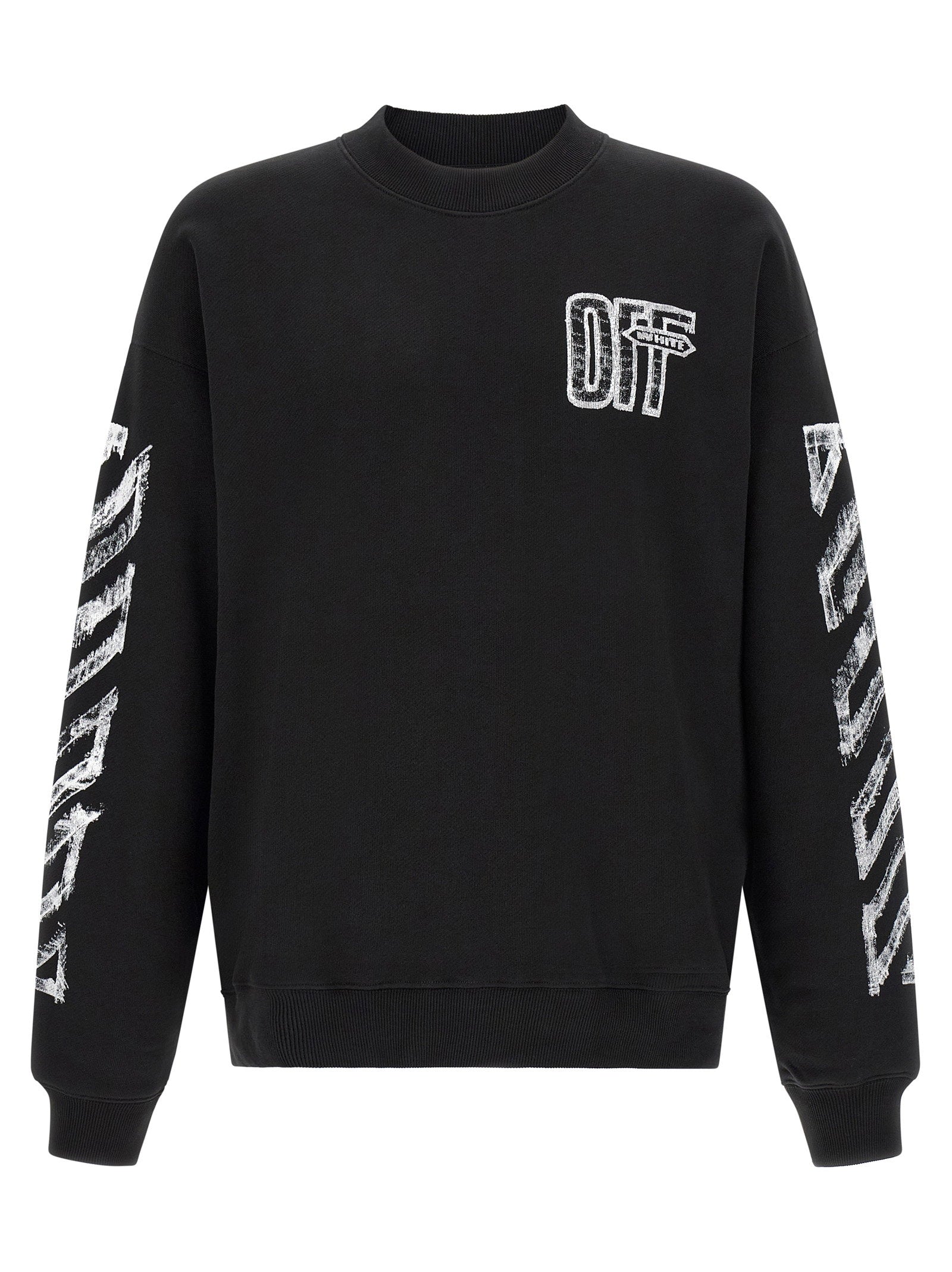 Off White Motion Arrow Graphic Sweatshirt — Black